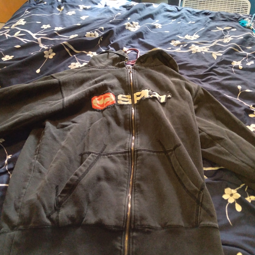 Split zip up sweatshirt size small